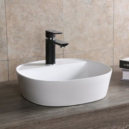 Раковина из сантехнического фарфора Cerutti SPA CR0075 40х40 накладная цвет белый 1 отверстие под смеситель