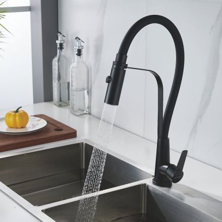 Смеситель для кухни Shevanik S943H-3 на мойку черный