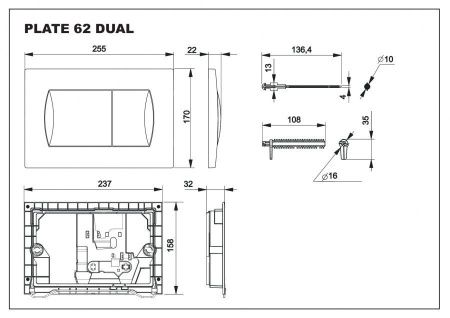 Клавиша смыва механическая Roca In-Wall 78901160B1 цвет хром