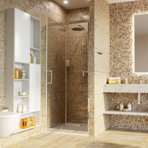 Душевая дверь Wasserkraft Salm 27I 27I12 100х200 стекло прозрачное профиль хром глянцевый - фото 2 Душевая дверь Wasserkraft Salm 27I 27I12 100х200 стекло прозрачное профиль хром глянцевый - фото 2