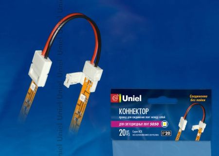 Коннектор для светодиодных лент Uniel UCX-SS2/B20-NNN WHITE 020 POLYBAG