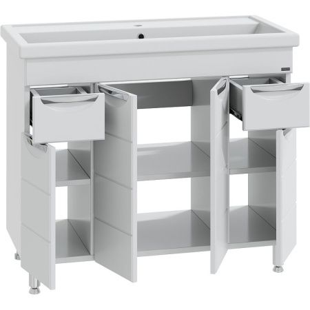 Тумба под раковину СанТа Родос 206016 100х40 подвесная цвет белый