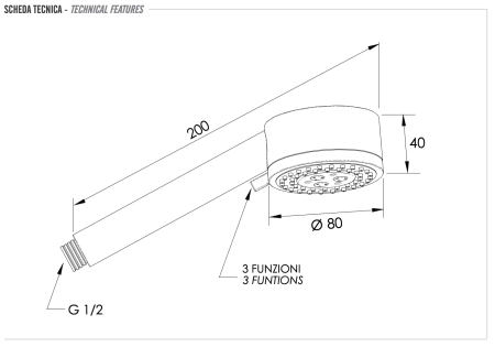Душевая лейка Remer 319MOx округлая