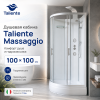 Душевая кабина Taliente TA-100CW 100х100 четверть круга без крыши ориентация универсальная