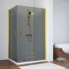 Душевой уголок Vegas-Glass AFA-F TUR+NOVO AFA-F TUR NOVO h1890 120*110 09 07 R 120х110 стекло тонированное профиль золото без поддона