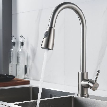 Смеситель для кухни Raffine F213L на мойку сатин