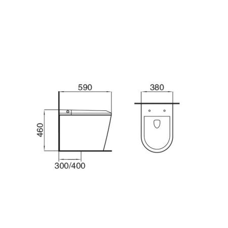 Унитаз приставной Grossman Smart GR-PR-5702 белый с сиденьем микролифт безободковый импульсный смыв