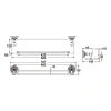 Полка в ванную комнату Rose RG14Q RG1419Q