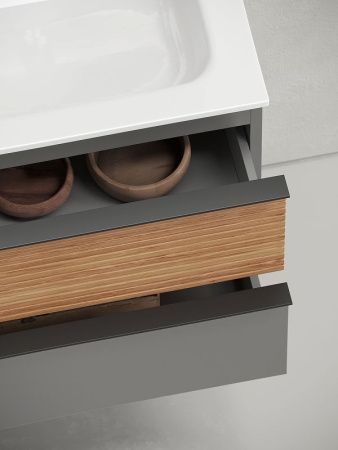 Тумба под раковину Sancos DELTA DL100LGR 100х40 подвесная цвет коричневый