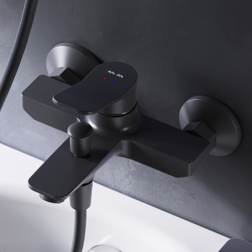 Смеситель для ванны и душа Am.Pm X-Joy F85A10022 настенный черный без термостата