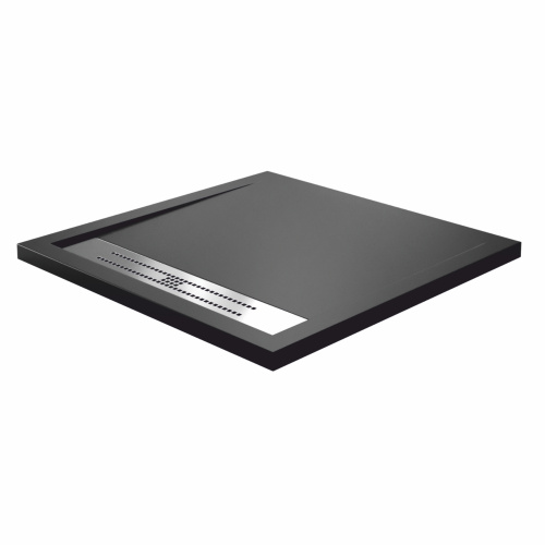 Душевой поддон WasserKRAFT Abens 20T 20T03 90x90 искусственный камень черный - фото 2