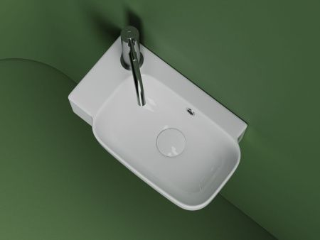 Раковина из сантехнического фарфора Ceramica Nova ELEMENT CN6074R 40х20 подвесная цвет белый 1 отверстие под смеситель