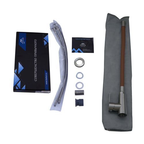 Смеситель для кухни Fashun A54301-16 на мойку сатин/коричневый - фото 4