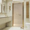Душевая дверь Maybah Glass MGD-434-3 80х200 стекло тонированное профиль золото