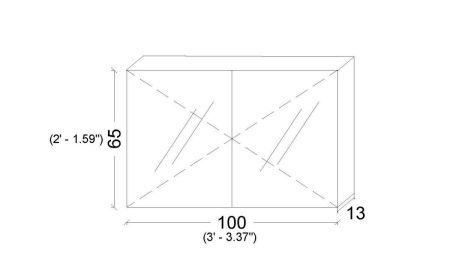 Зеркало-шкаф Armadi Art Vallessi 546-L 100х70 подвесной цвет бежевый