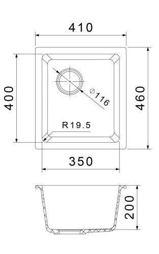 Кухонная мойка Rivelato BERKANA BK-35 topazio 42х46 цвет бежевый - фото 4