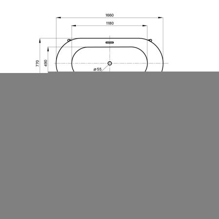 Ванна акриловая Wellsee FR.Euphoria 2.0 235501000 170х75 отдельностоящая овальная без ножек