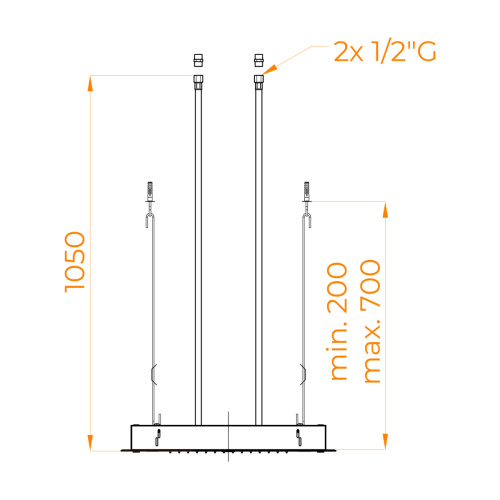 Верхний душ RGW Shower Panels (Шоувер панелс) 21140274-01 60х60 хром - фото 4