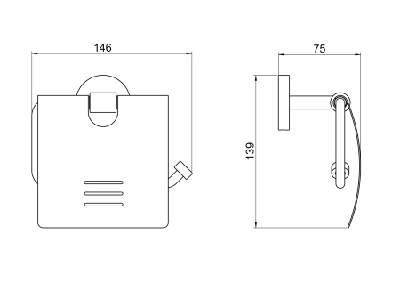 Бумагодержатель Aquatek БЕТТА AQ4609MB