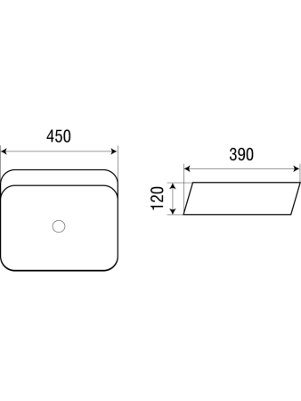Раковина из сантехнического фаянса WeltWasser WW SK 10000003830 50х40 подвесная цвет белый без отверстий под смеситель