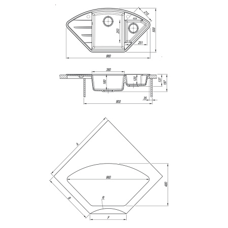 Кухонная мойка LeMark Irkana 980 9910044 98х50 цвет бежевый поверхность матовая