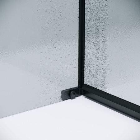 Душевой уголок Grossman Pragma 120.K33.03.1080.21.02 100х80 стекло текстурное профиль черный без поддона