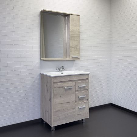 Зеркало-шкаф Comforty Марио 00-00016020CF 80х80 подвесной цвет бежевый