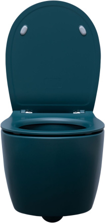 Чаша унитаза подвесная Allen Brau Fantasy 4.11004.PT цвет зеленый без сиденья безободковая каскадный смыв