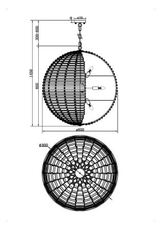 Светильник подвесной Maytoni Palla Modern MOD092PL-12CH