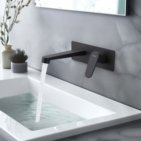 Смеситель Aquatek ОБЕРОН AQ1213MB встраиваемый в стену черный