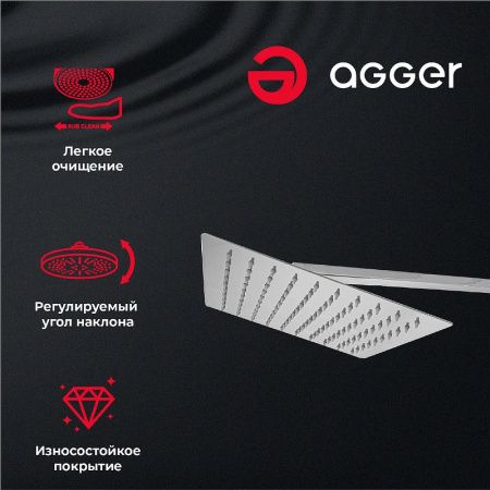 Душевая стойка Agger Great A2893300 настенная цвет хром