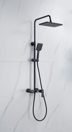 Душевая стойка Knotlor KN-72/BL настенная цвет черный