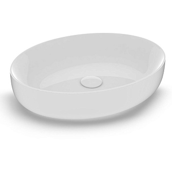 Раковина керамическая Olympia Metamorfosi MET42O6001 55х42 накладная цвет белый глянцевый