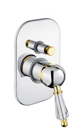 Смеситель для ванны и душа Fiore 82CO5134 встраиваемый в стену хром/золото