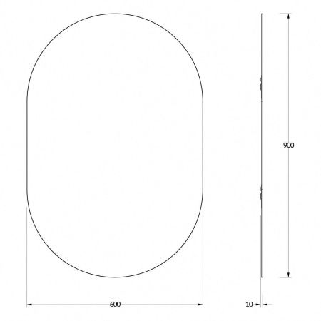 Зеркало Evoform Primary BY 0135 60х90 подвесное