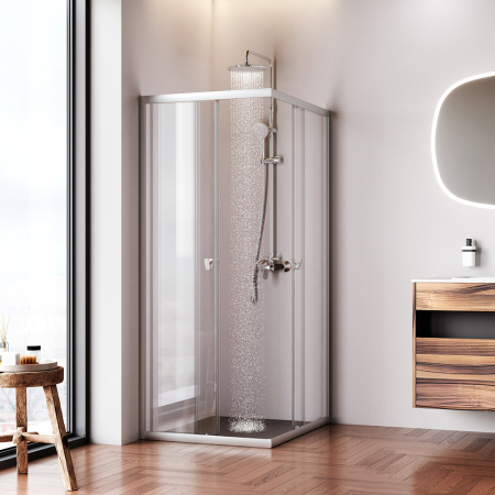 Душевой уголок Am.Pm Sunny W87G-403-10080-MT 98х78 стекло прозрачное профиль хром матовый без поддона