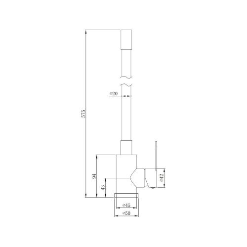 Смеситель для кухни Olisan STEEL ST1010 на мойку сатин/черный - фото 3