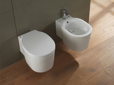 Чаша унитаза подвесная Scarabeo Bucket 8812/CL цвет белый без сиденья безободковая каскадный смыв