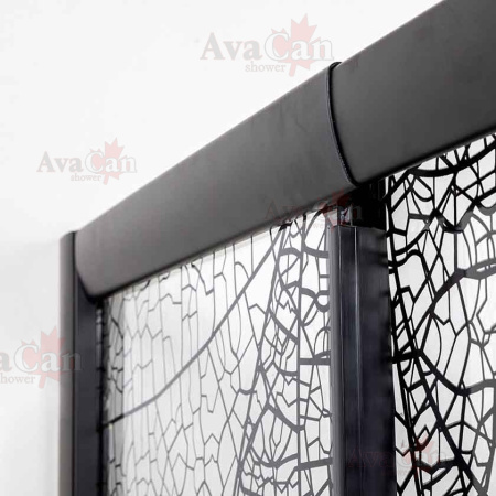 Душевой уголок AvaCan FB-120-SB100MT 140х100 стекло матовое профиль черный без поддона