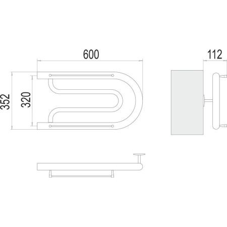 Полотенцесушитель водяной Terminus 4620768881244 60х35 хром