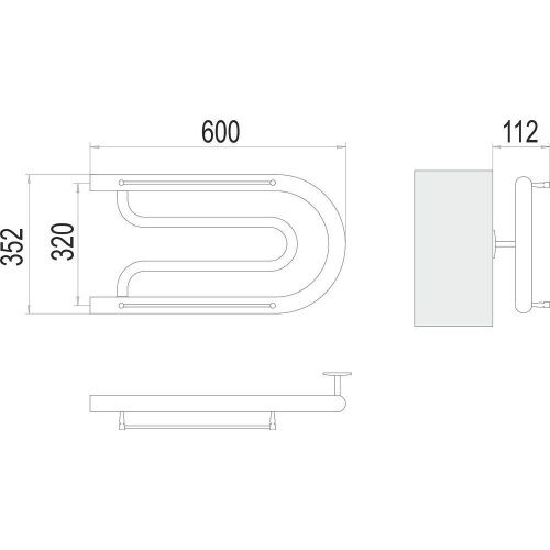 Полотенцесушитель водяной Terminus 4620768881244 60х35 хром - фото 3