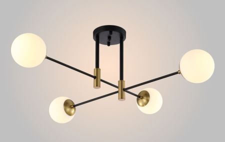 Люстра потолочная Crystal Lux Fidel (Фидел) FIDEL PL4 BLACK