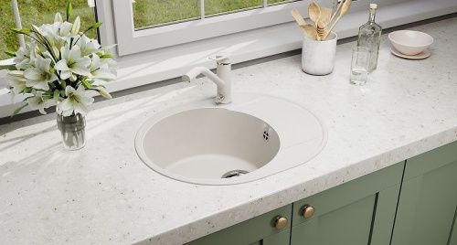 Смеситель для кухни Ulgran Quartz UQ-010-02 на мойку бежевый - фото 2