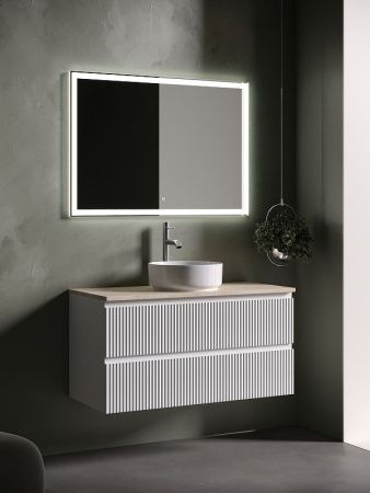 Тумба под раковину Sancos SNOB R SNR100W 100х40 подвесная цвет белый