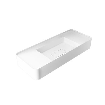 Раковина из искусственного камня Vincea VWB-6S312MW 120х40 подвесная цвет белый без отверстий под смеситель