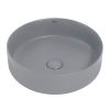 Раковина из сантехнического фаянса Abber BEQUEM AC2109MG 40х40 накладная цвет серый без отверстий под смеситель
