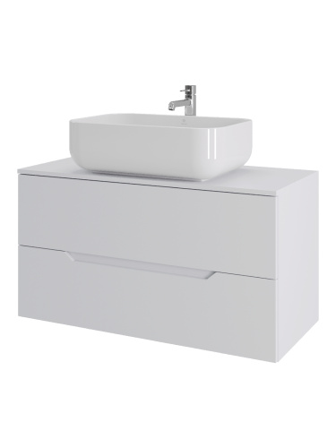 Тумба с раковиной Orange Line Li-100TuwMDF+B03-600W 101х46х68 - фото 2