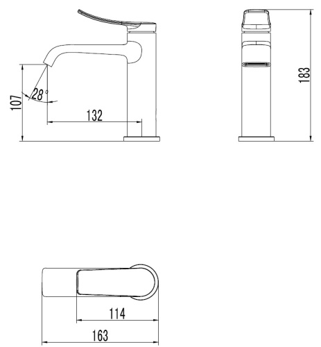 Смеситель Creavit LU1500 на раковину хром - фото 2