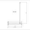 Душевая перегородка Vincea Walk in HR VSW-4HR800CGG 80х200 стекло тонированное профиль золото