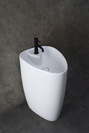 Раковина керамическая Allen Brau Infinity 4.21015.20 60х40 напольная цвет белый 1 отверстие под смеситель